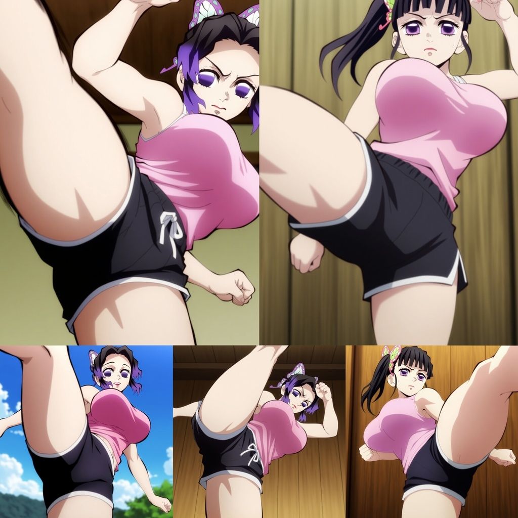 【184枚】鬼殺隊の生足蹴り 3 - サンプル画像 4