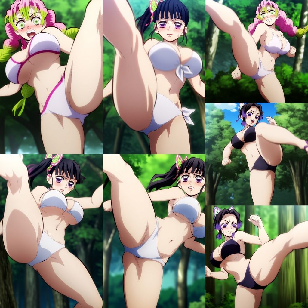 【341枚】鬼殺隊の生足蹴り 6 - サンプル画像 9