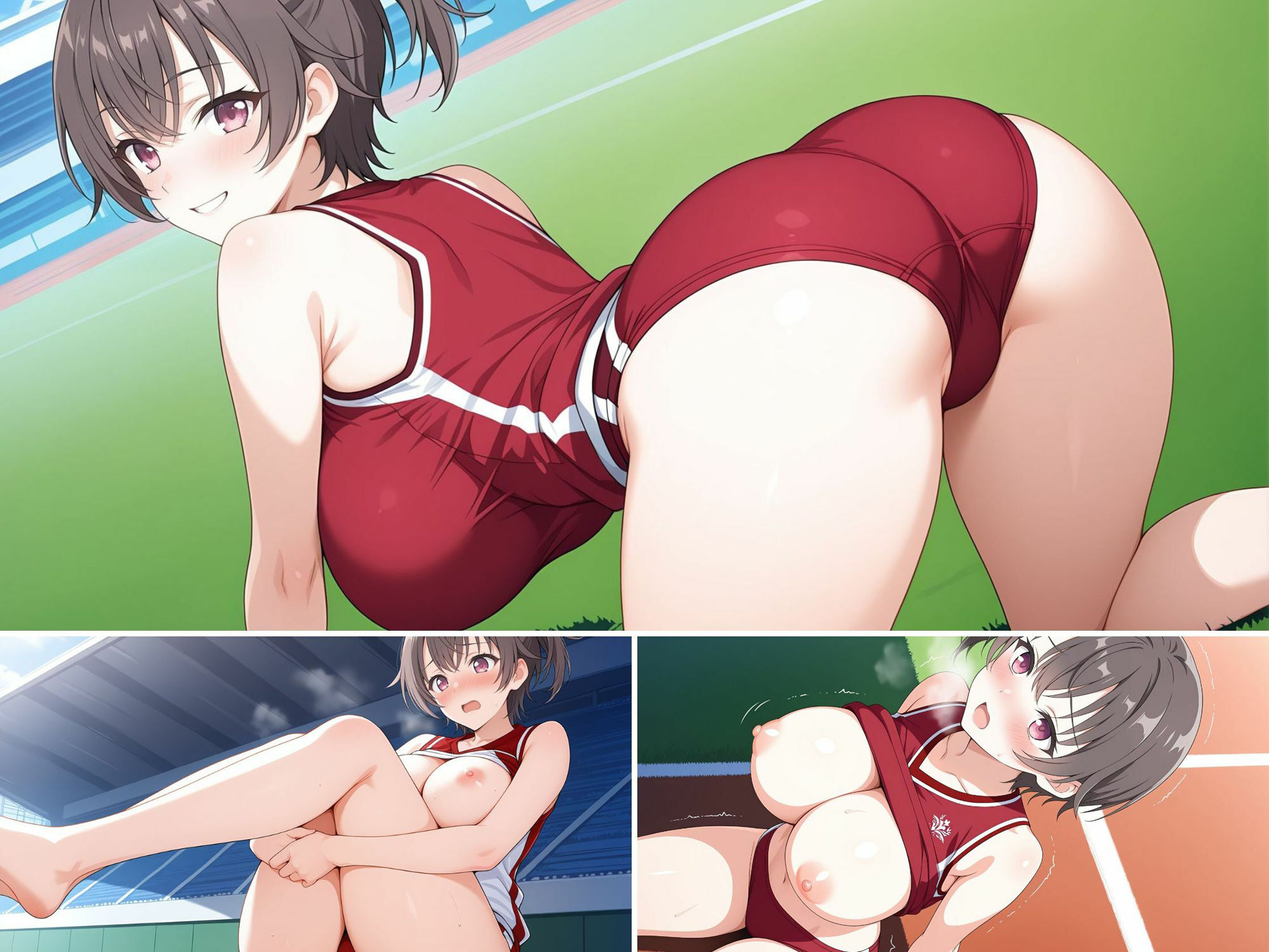 巨乳の陸上部女子が堕ちたオナホ合宿  高村 陽菜 - サンプル画像 7