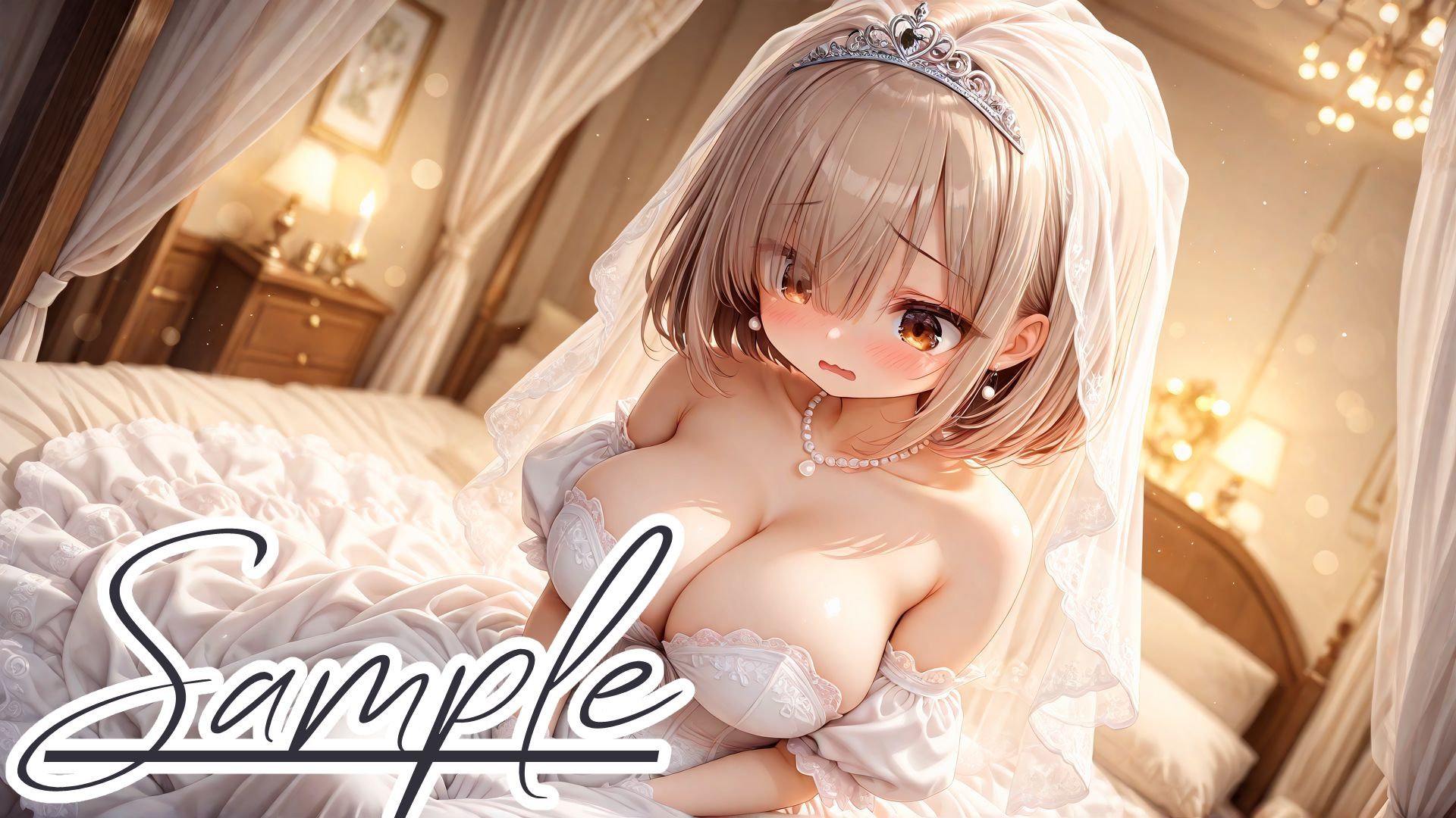 花嫁姿でそのままイチャラブ初夜えっち - サンプル画像 2