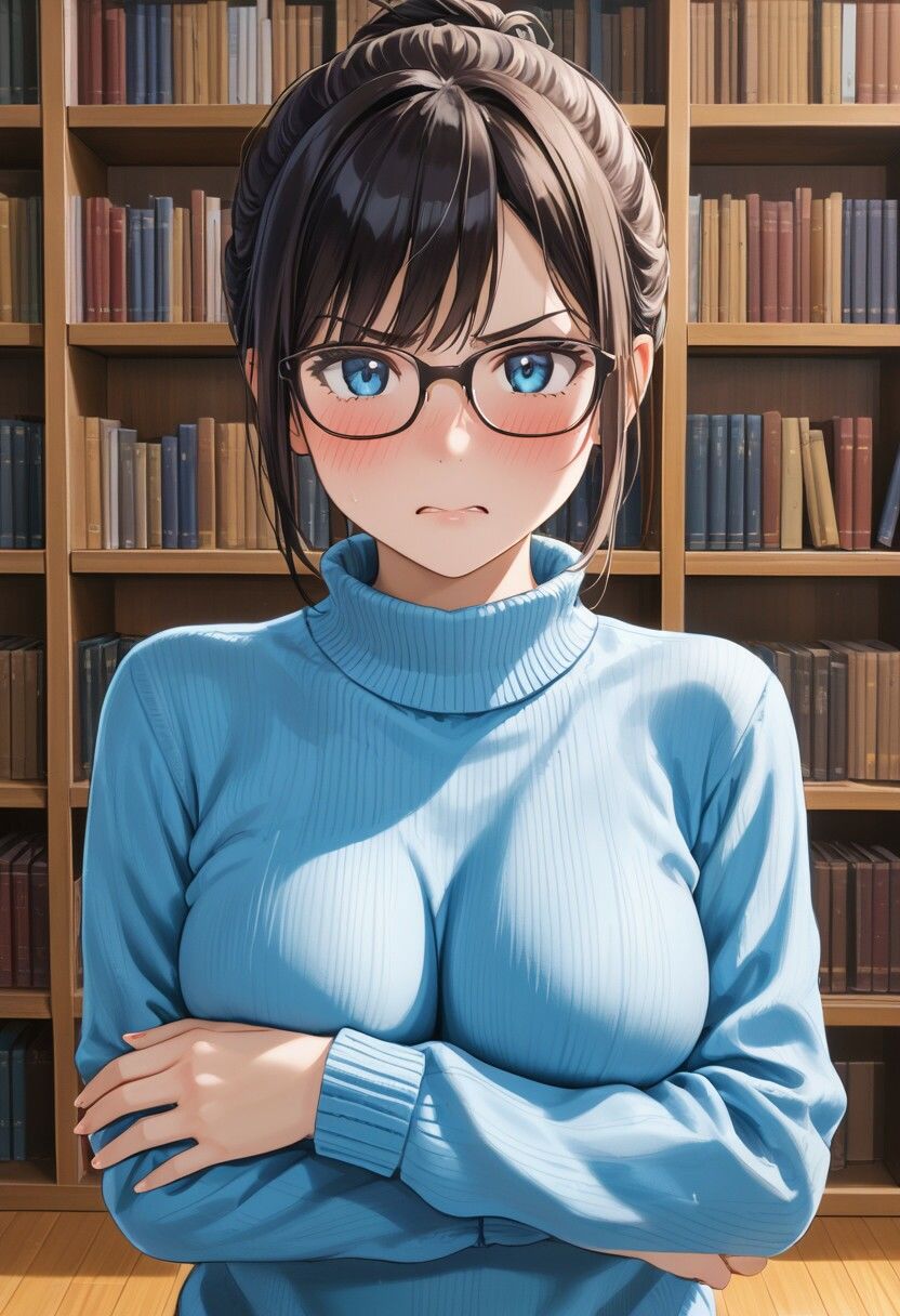 「嫌な顔されながらおっぱい見せてもらう」AIイラスト集 vol.1 - サンプル画像 6