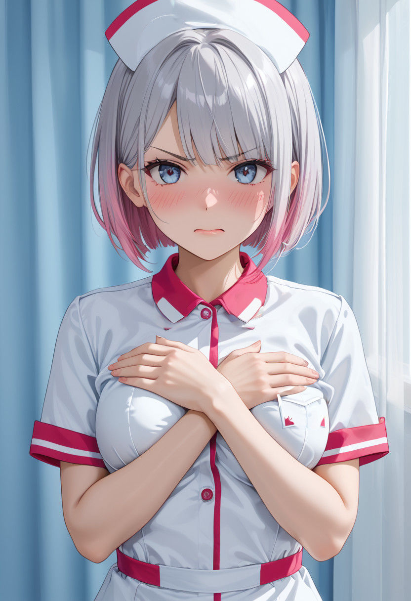 「嫌な顔されながらおっぱい見せてもらう」AIイラスト集 vol.1 - サンプル画像 7