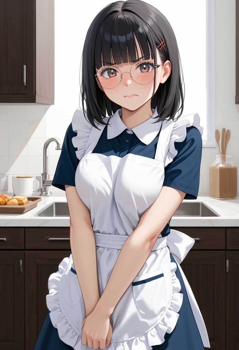 「嫌な顔されながらおっぱい見せてもらう」AIイラスト集 vol.1 - サンプル画像 9