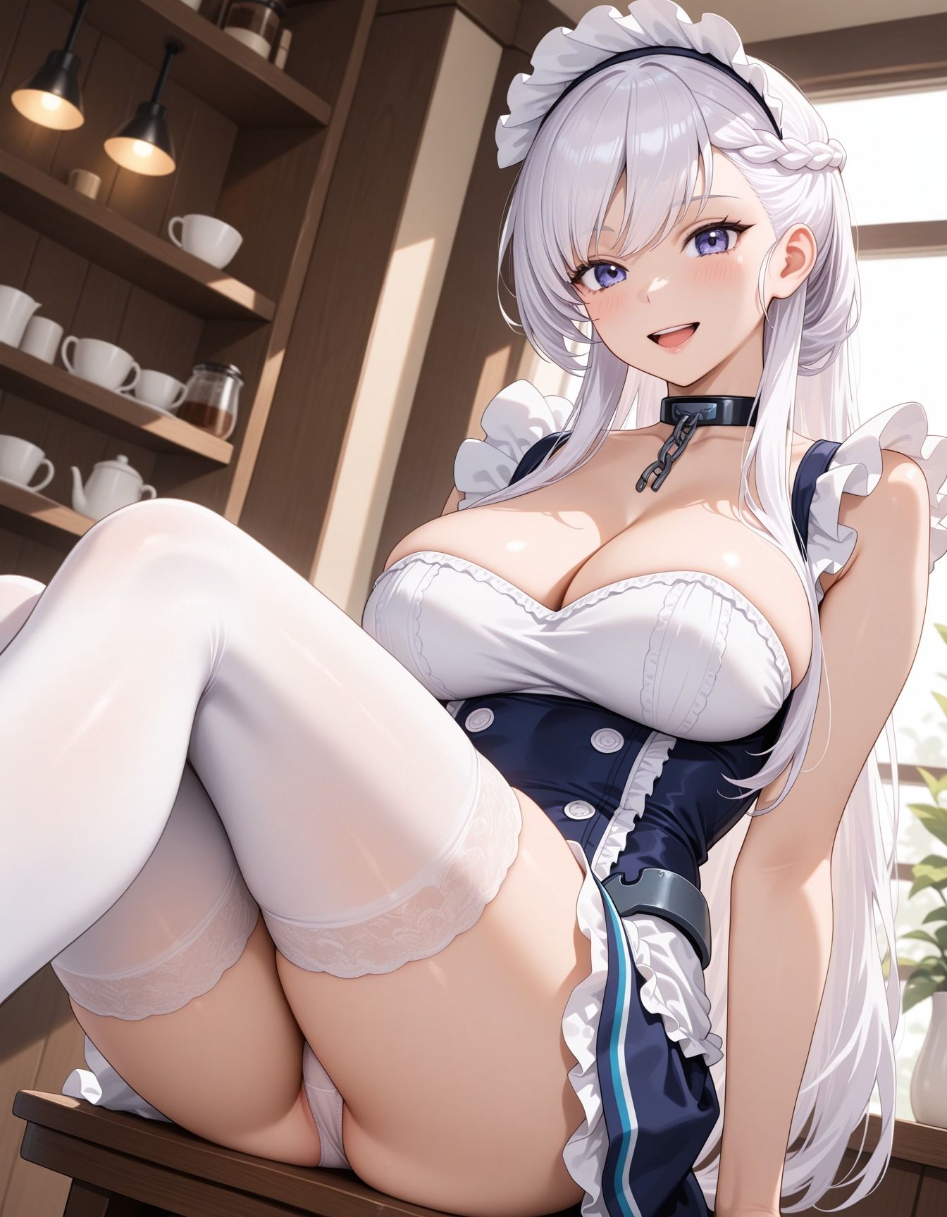 店長に犯●れた銀髪巨乳メイド - サンプル画像 2