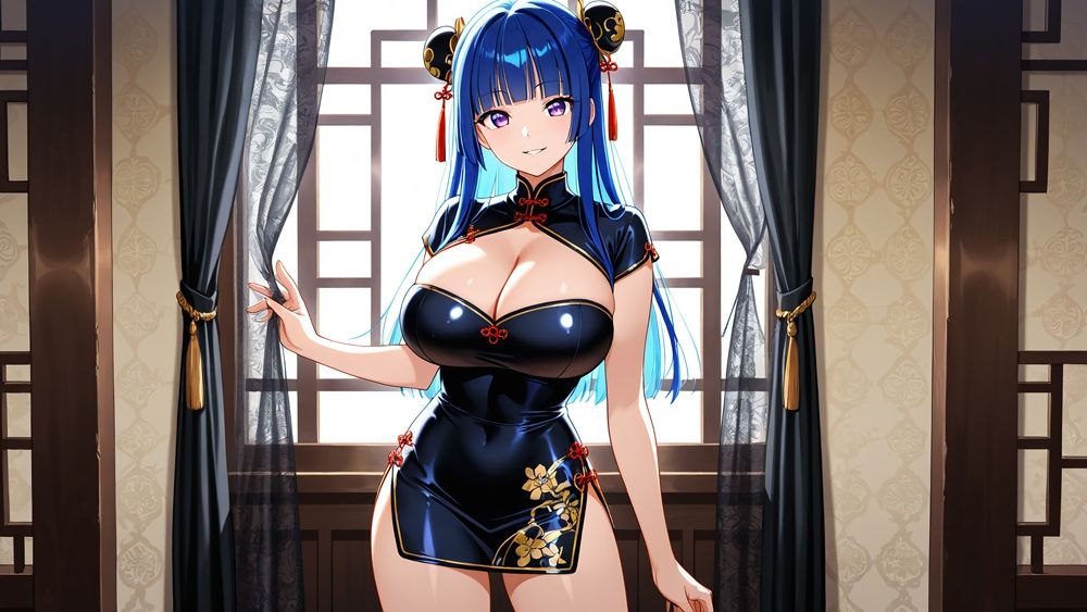 爆乳青髪ピンク髪グラビア姉妹が密着種付けレッスン【4K】【400枚】 - サンプル画像 6