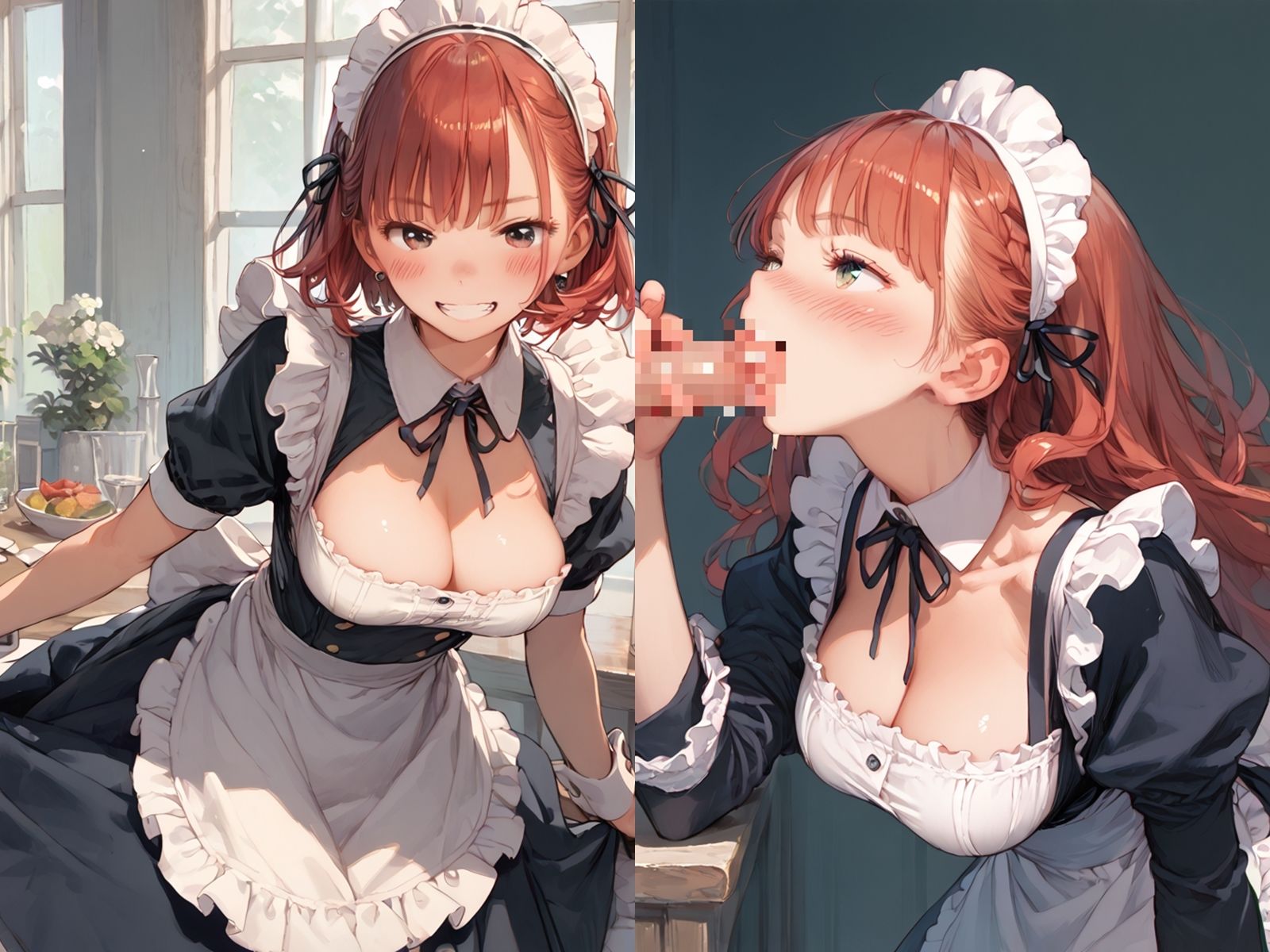 初恋の赤髪メイドが種付けプレスで孕んだのを僕は忘れられない - サンプル画像 1