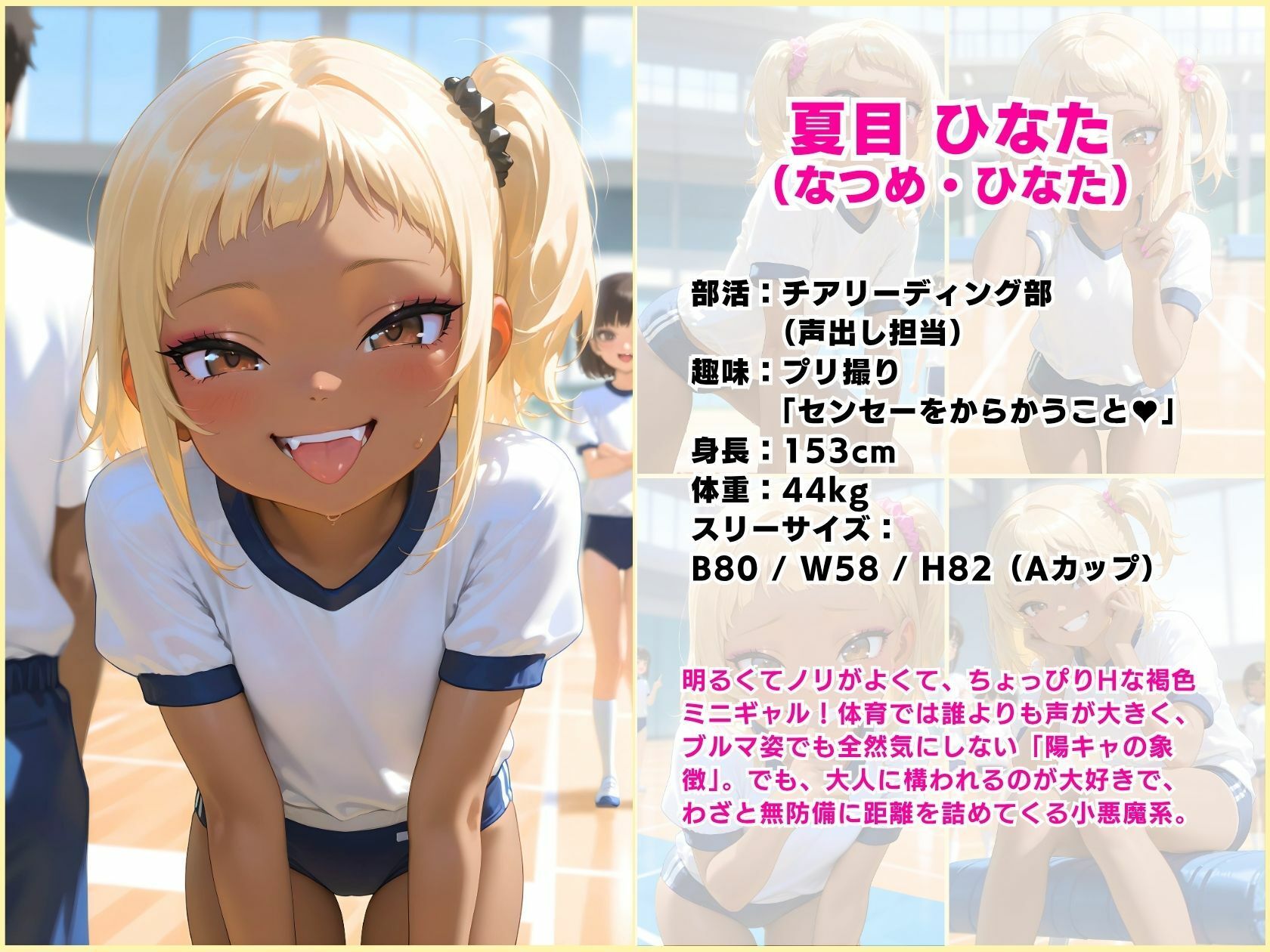 ブルマっ娘小悪魔褐色ミニギャル - サンプル画像 4