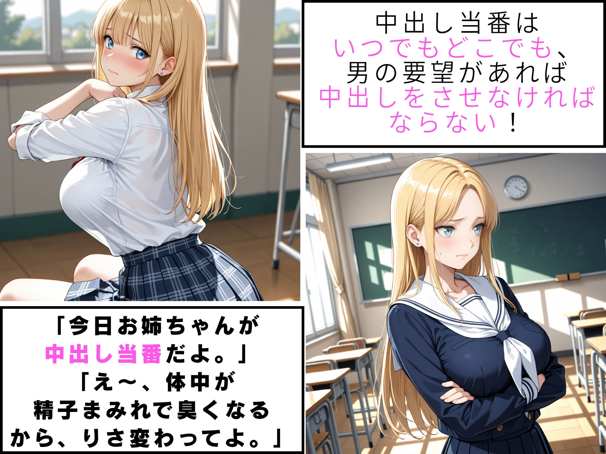 巨乳の双子姉妹は工業系男子の中出し当番をする - サンプル画像 6