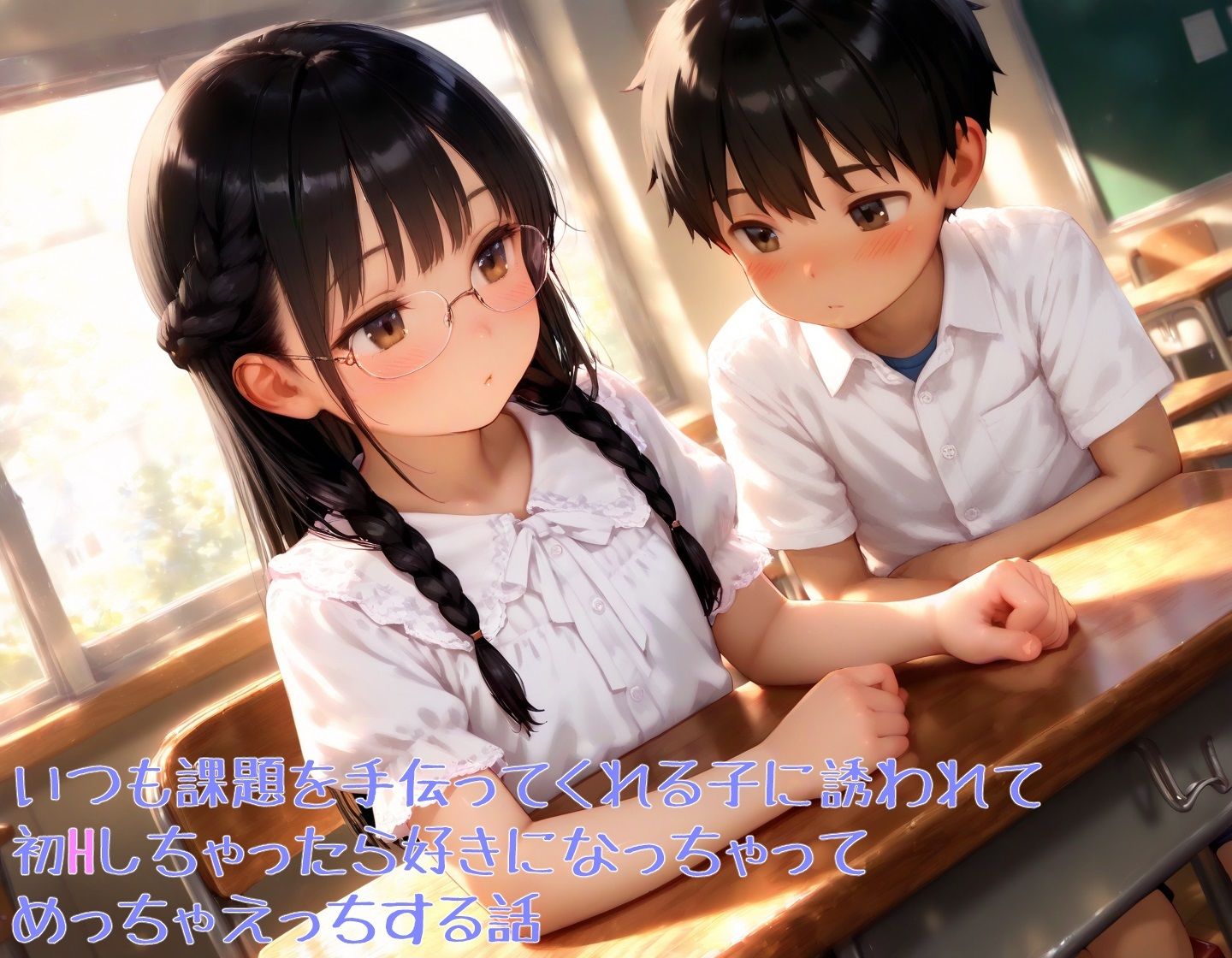 課題を手伝ってくれる子はキスが上手 - サンプル画像 1