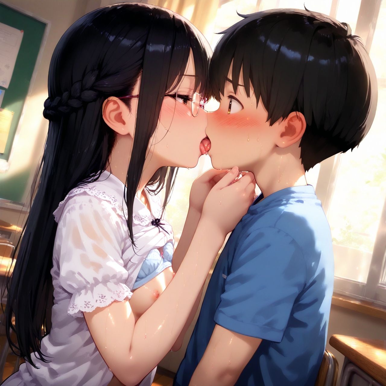 課題を手伝ってくれる子はキスが上手 - サンプル画像 3