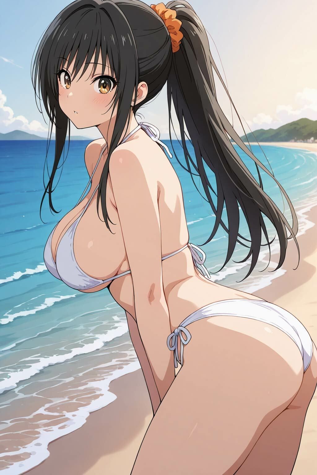 ゆいちゃんと浜辺でいちゃらぶエッチ - サンプル画像 1