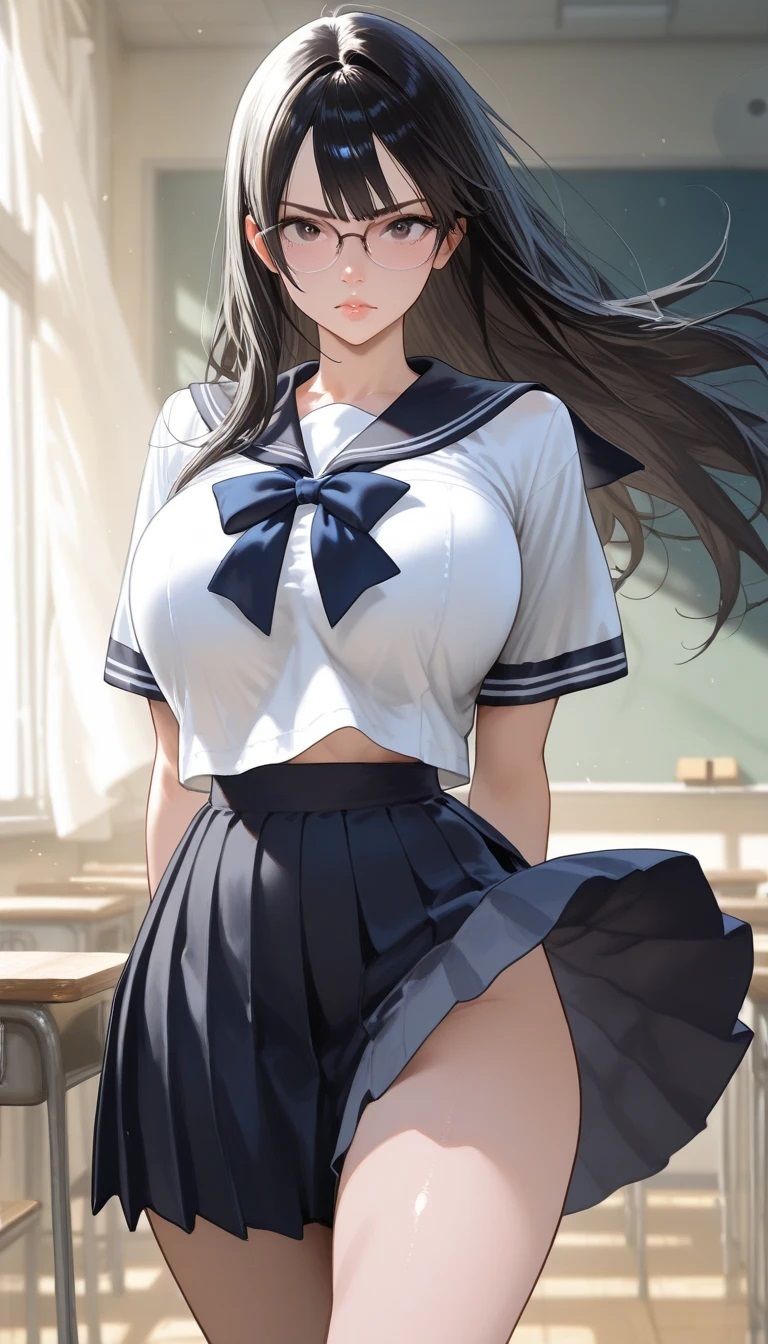 メガネ風紀委員 秘密のセックス - サンプル画像 1