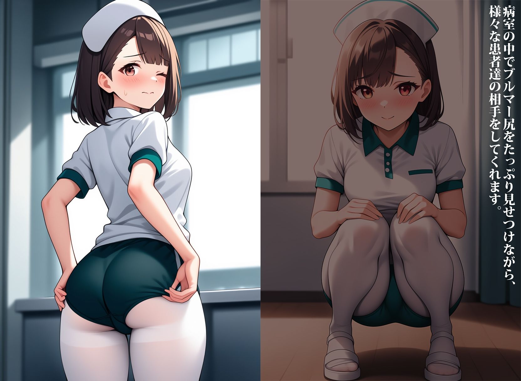 ブルマー姿の看護婦さん、入院中お世話になりました - サンプル画像 2