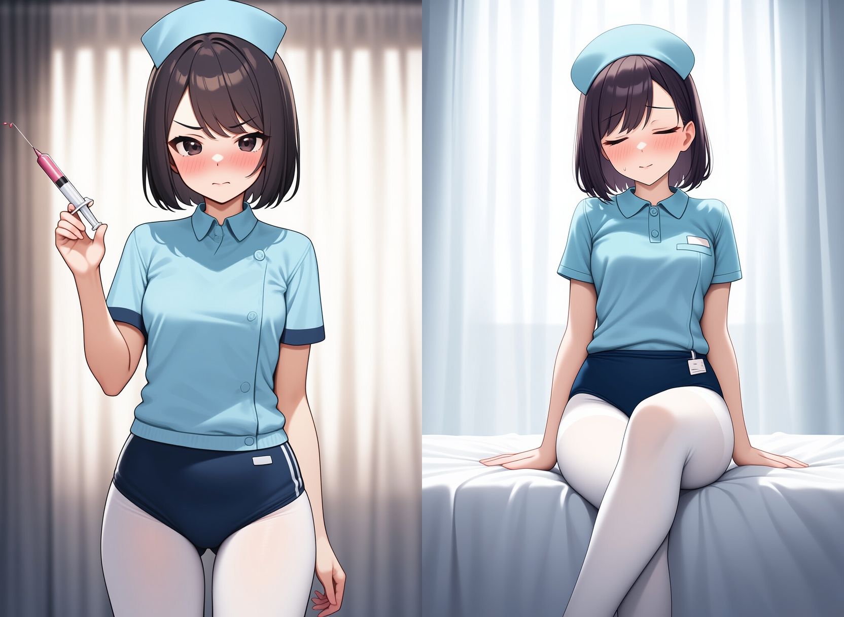 ブルマー姿の看護婦さん、入院中お世話になりました - サンプル画像 4