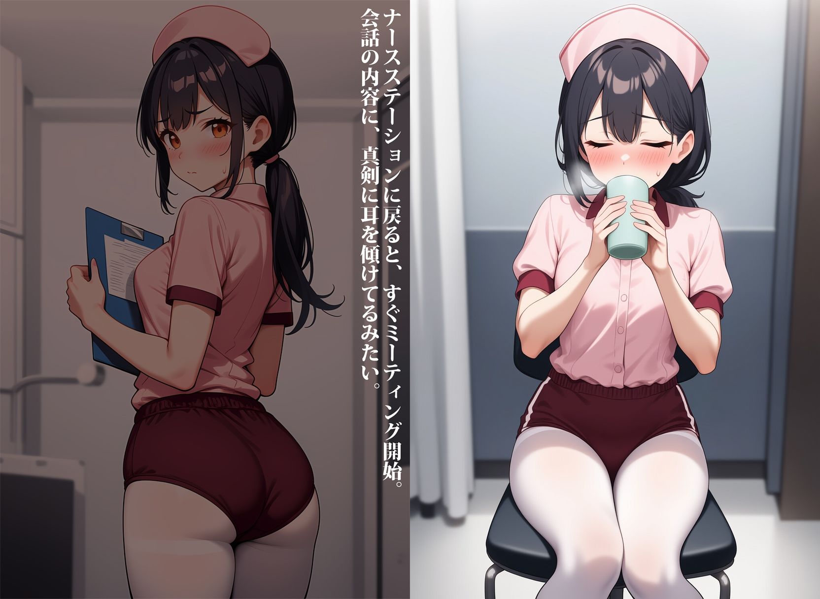 ブルマー姿の看護婦さん、入院中お世話になりました - サンプル画像 6
