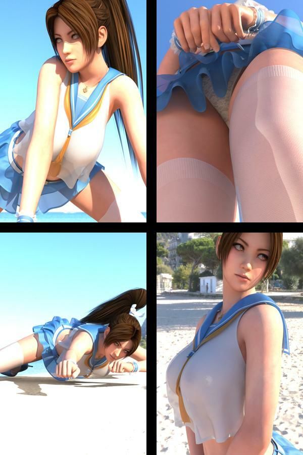 【TD100】元祖セクシー女性格闘家『不知火舞（しらぬいまい）』の写真集SexyNinja-50 - サンプル画像 1