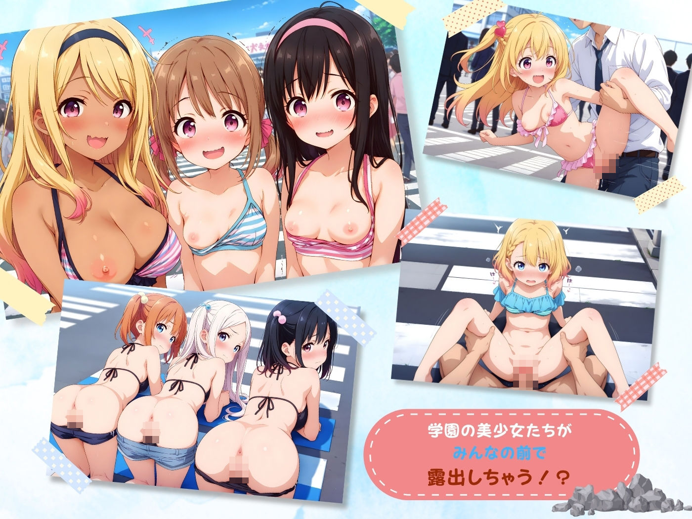 えちえち★学園 〜お外で露出しちゃう少女たち〜 - サンプル画像 1