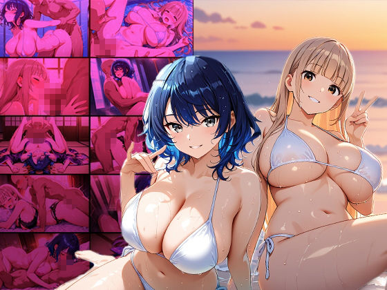 爆乳グラドル二人が社長と契約したら調教されて孕まされた【4K】 - サンプル画像 1