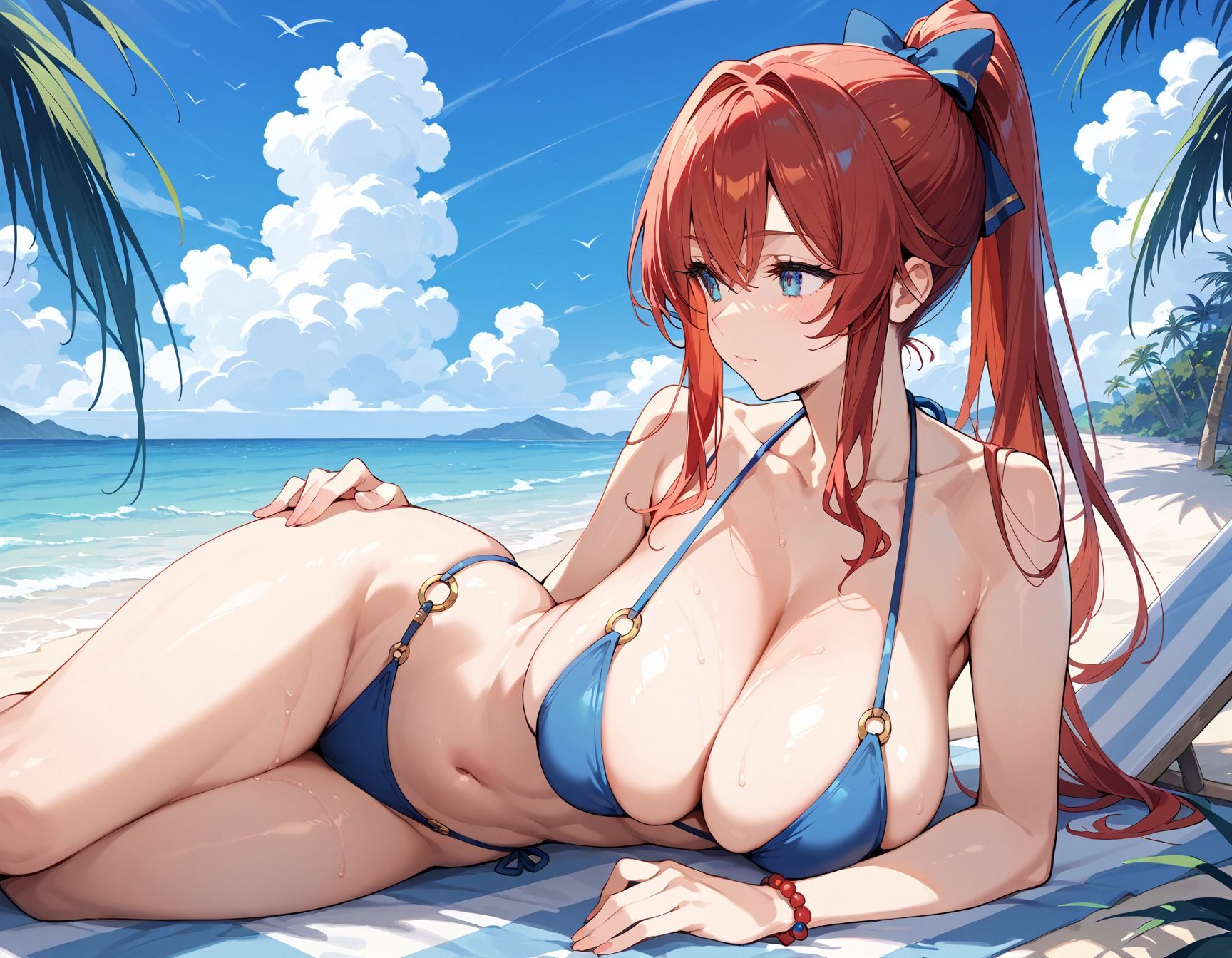 私立種付交尾学園〜開放ビーチ編〜 - サンプル画像 1