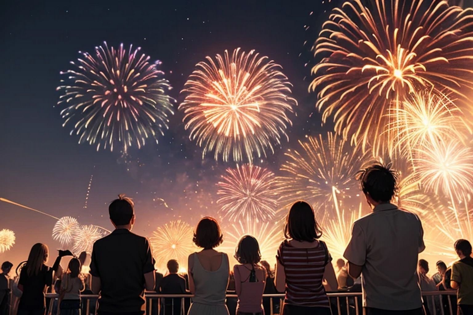 花火  背景素材 - サンプル画像 1