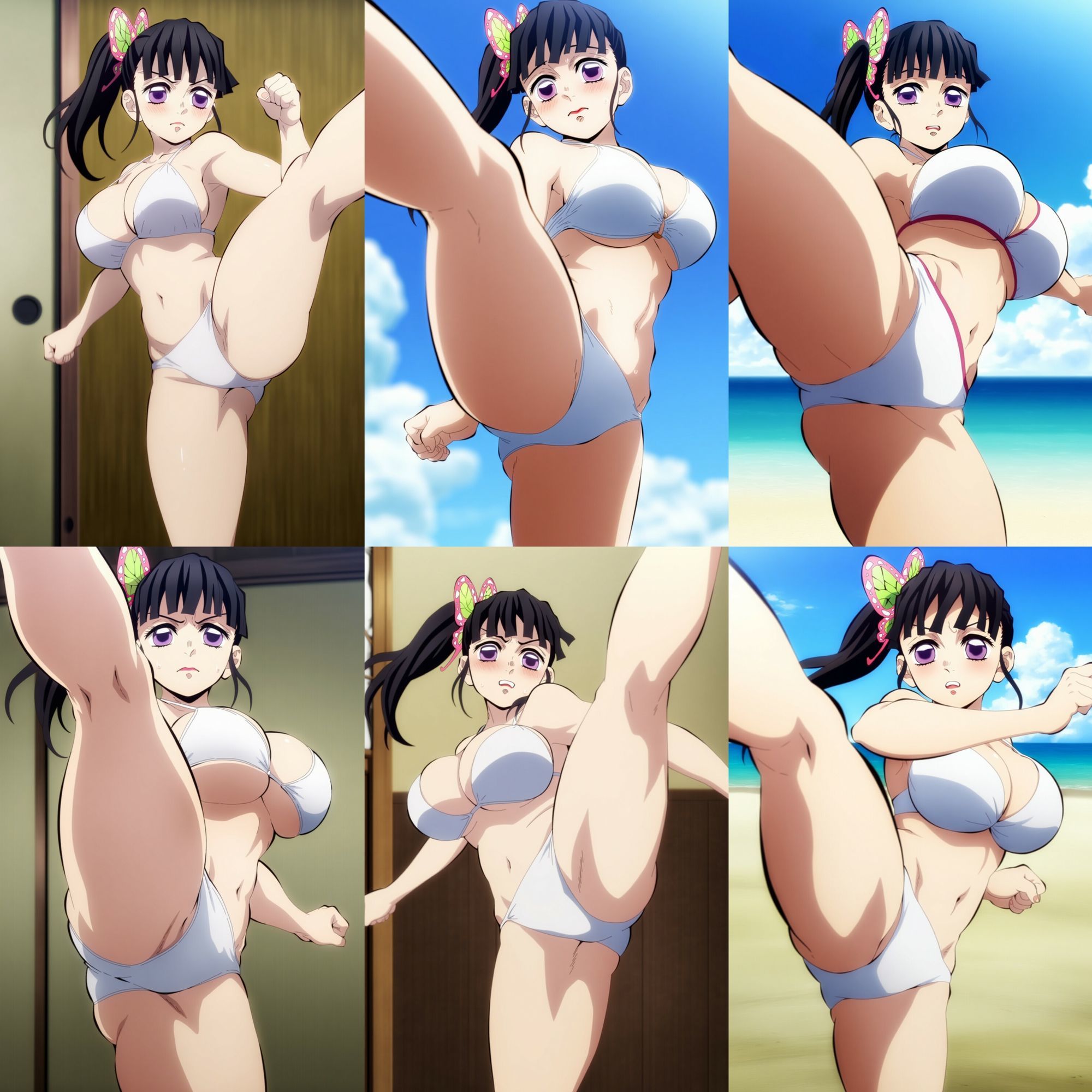 ｛縦画像｝【500枚】鬼殺隊の生足蹴り 13 - サンプル画像 2