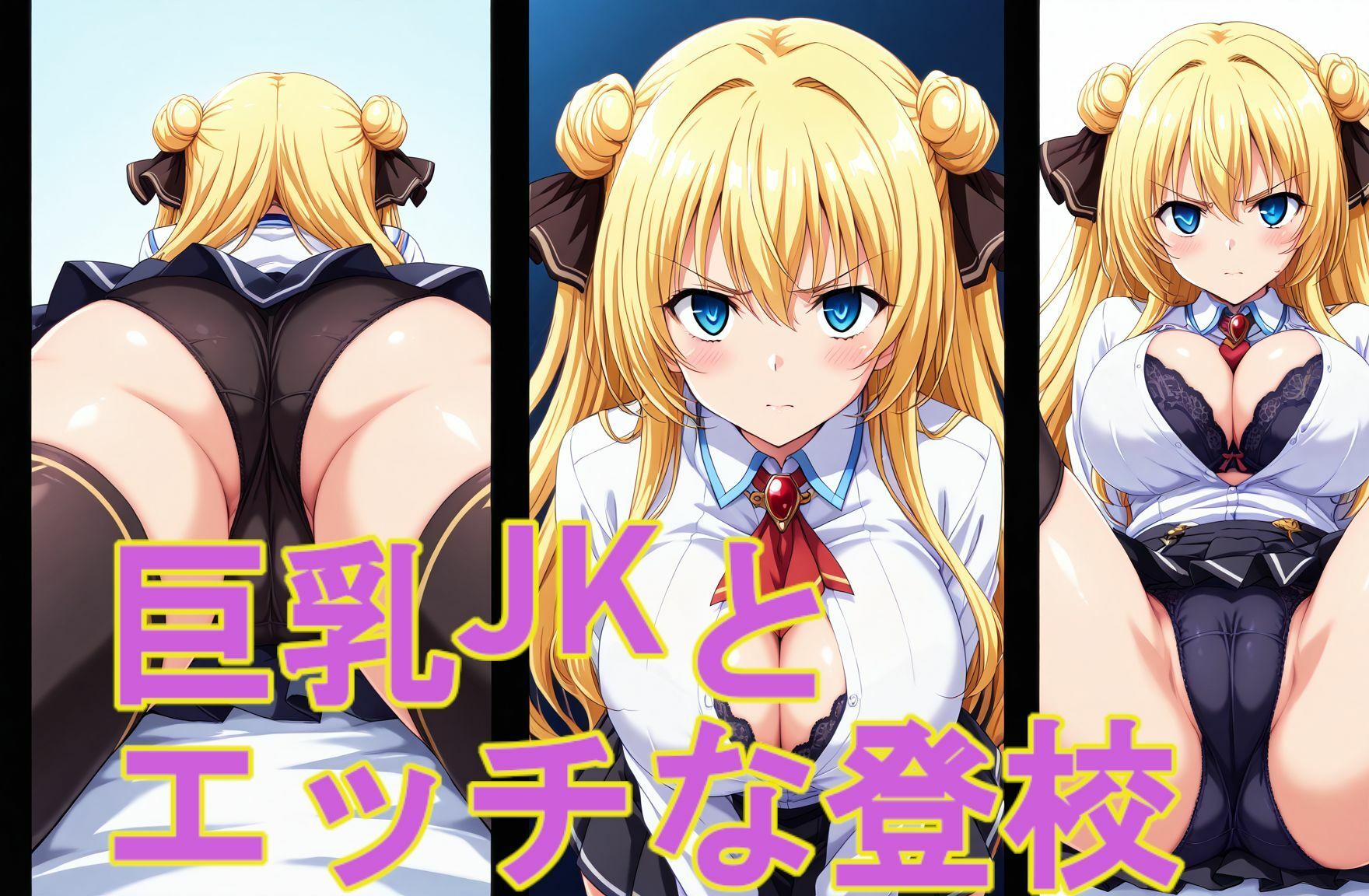 巨乳JKとエッチな登校 - サンプル画像 2