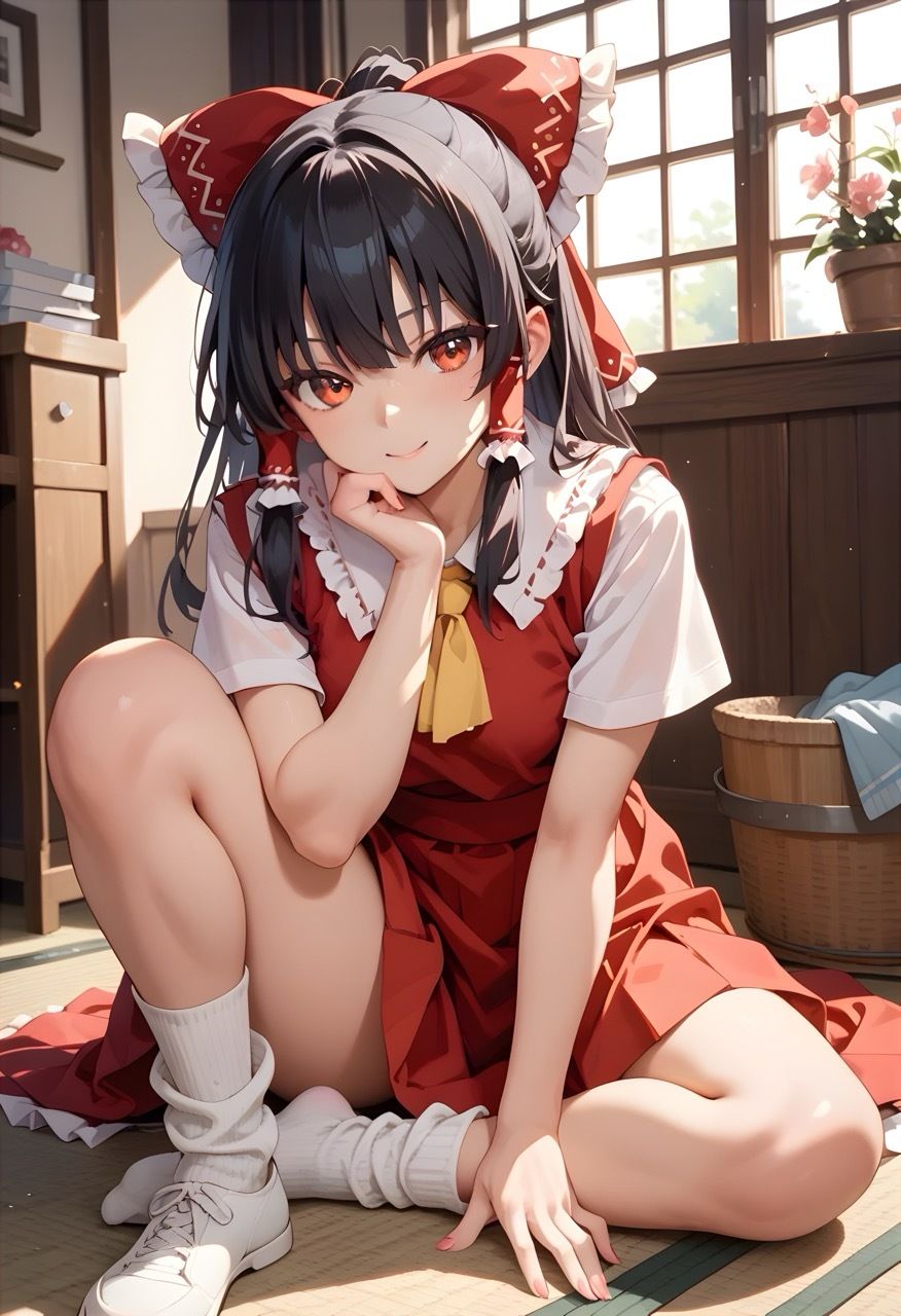 むっちむちな博麗霊夢と性交 - サンプル画像 1