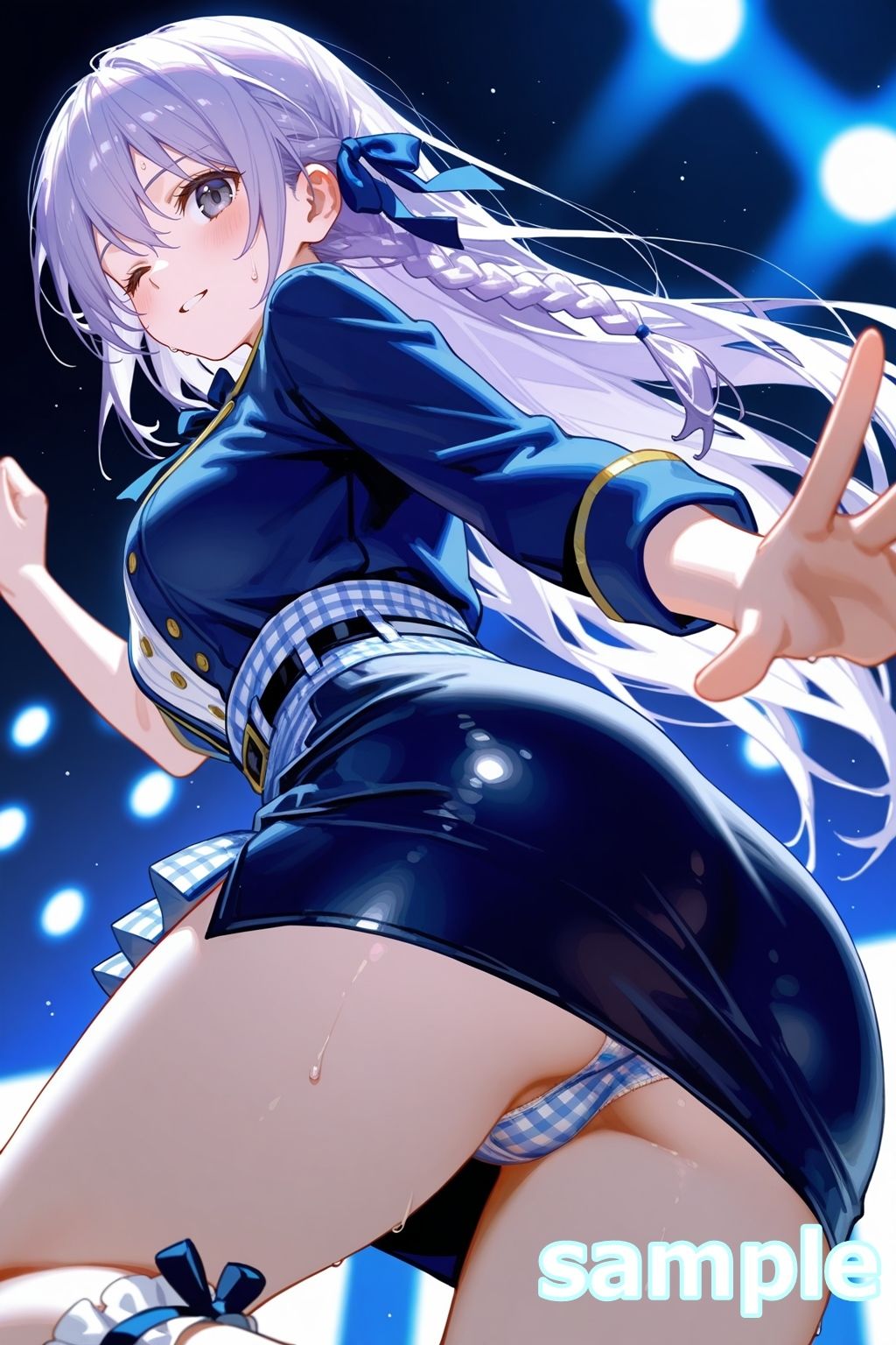 おパンツ拝見イラスト集 〜アイドル・ライブステージ編〜 - サンプル画像 7