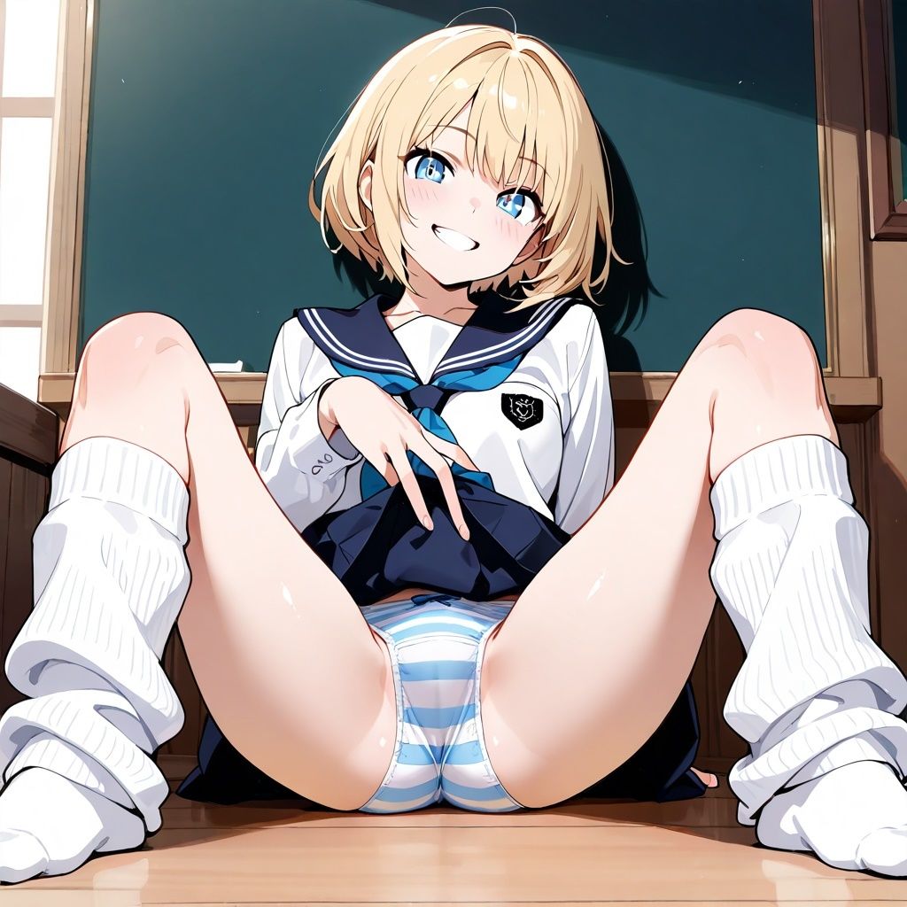 ルーズソックスJKのM字パンチラ  Vol.3 - サンプル画像 9