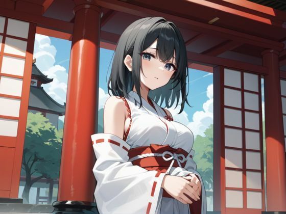 巫女さんは神に仕えるのをやめてメス堕ちしてしまった - サンプル画像 1