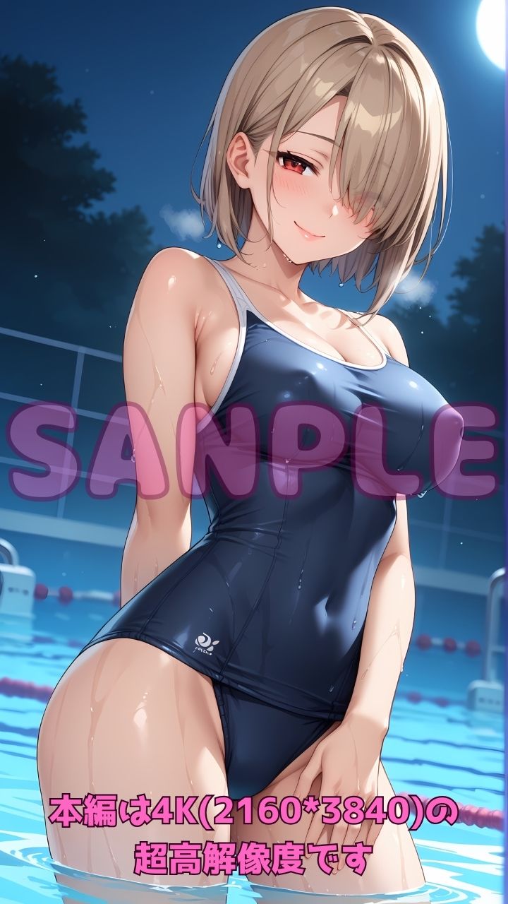 深夜のスク水部〜プールで禁断レッスン2〜 - サンプル画像 3