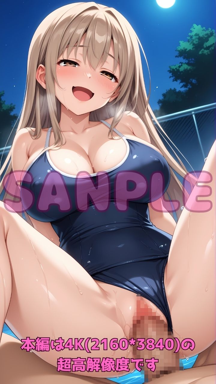 深夜のスク水部〜プールで禁断レッスン2〜 - サンプル画像 5