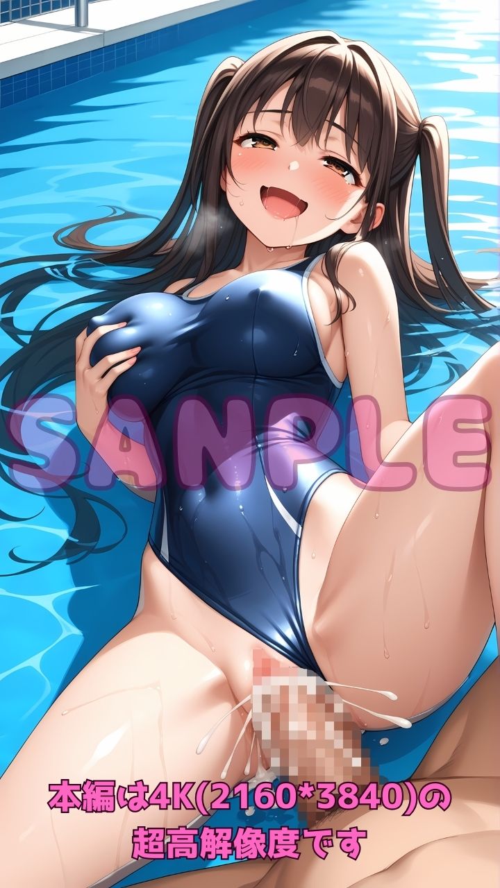 深夜のスク水部〜プールで禁断レッスン2〜 - サンプル画像 8