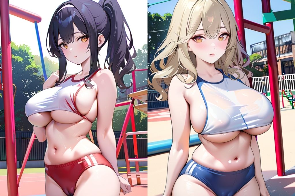 ブルマで下乳も見えてるどエロい体操服vol2 - サンプル画像 3