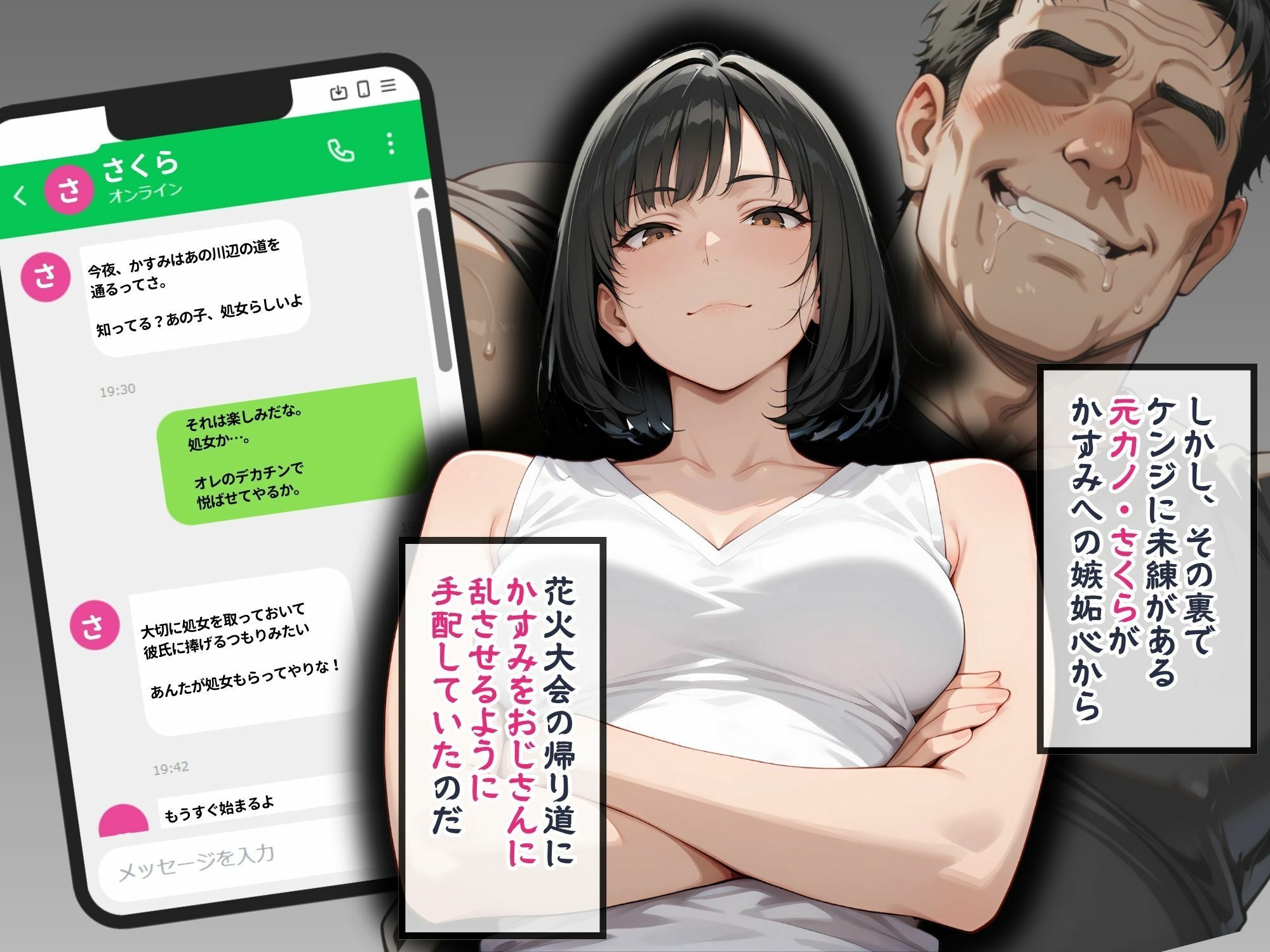 爆乳カノジョ  夏祭りデートの夜  元カノの嫉妬から処女強奪NTR〜完堕ち腹ボテ〜 - サンプル画像 3