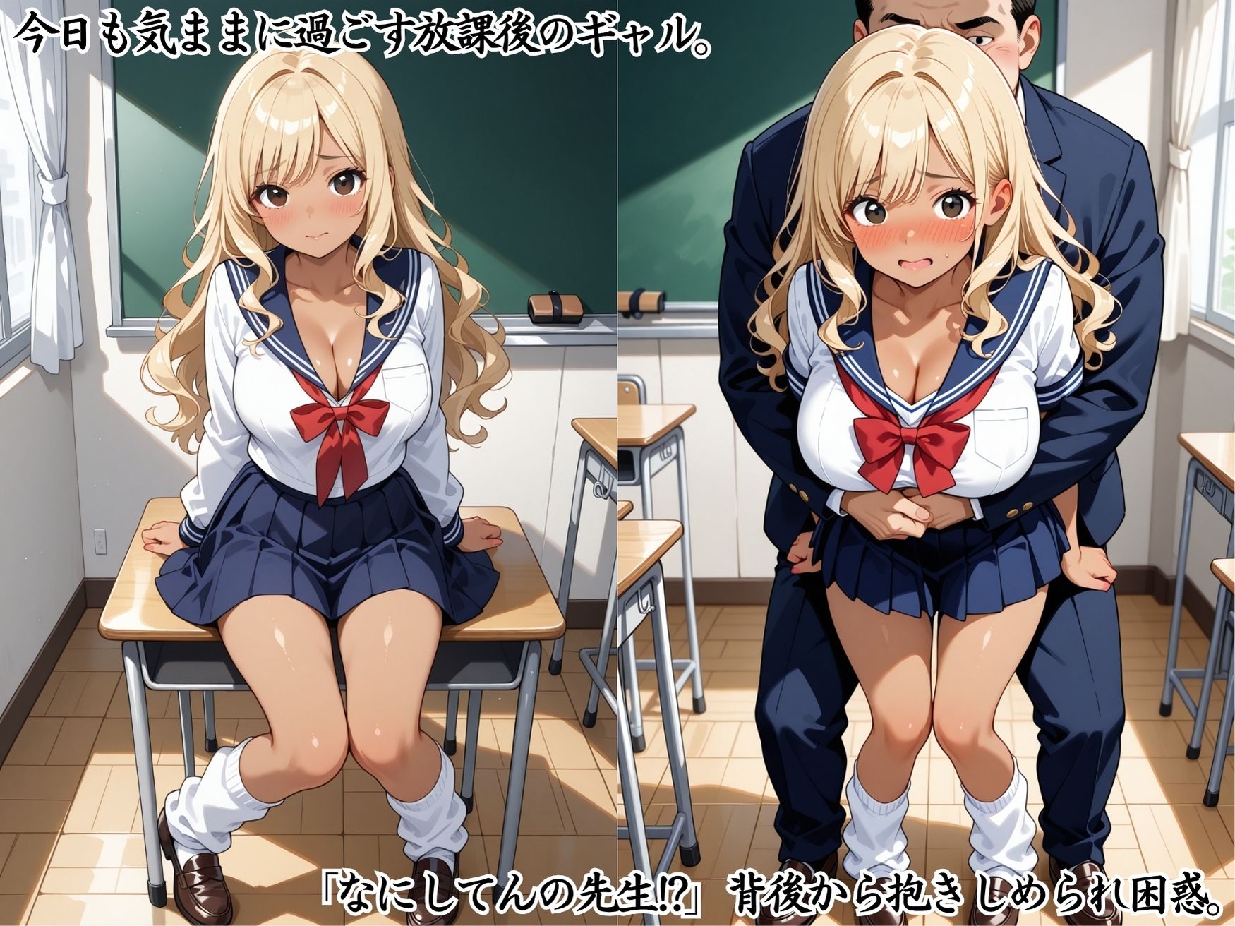 爆乳ギャルへの搾乳調教記録:先生の触手で母乳体質に改造されました。 - サンプル画像 2