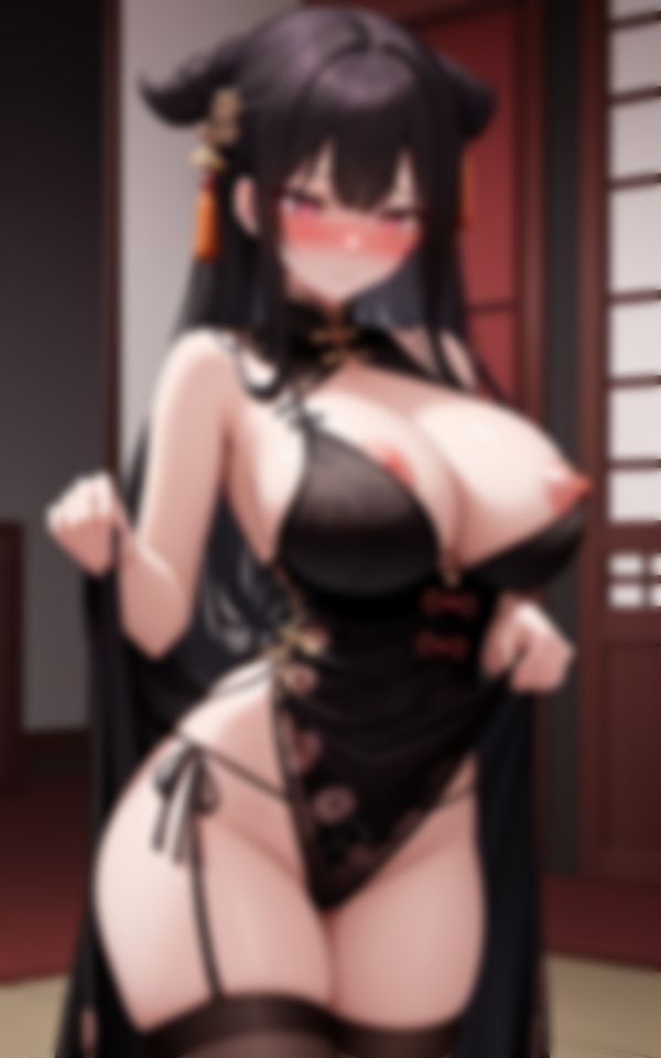 こちらを見つめて誘惑してくる大胆爆乳チャイナガールの魅惑 - サンプル画像 4