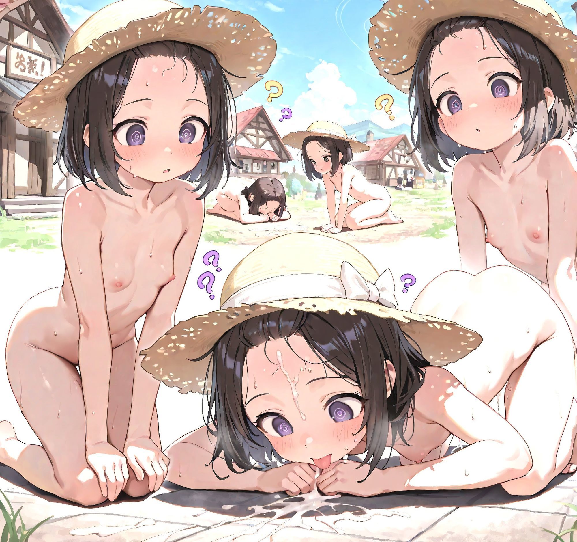 【312枚】精液を求め続ける催●が流行っている村 - サンプル画像 3