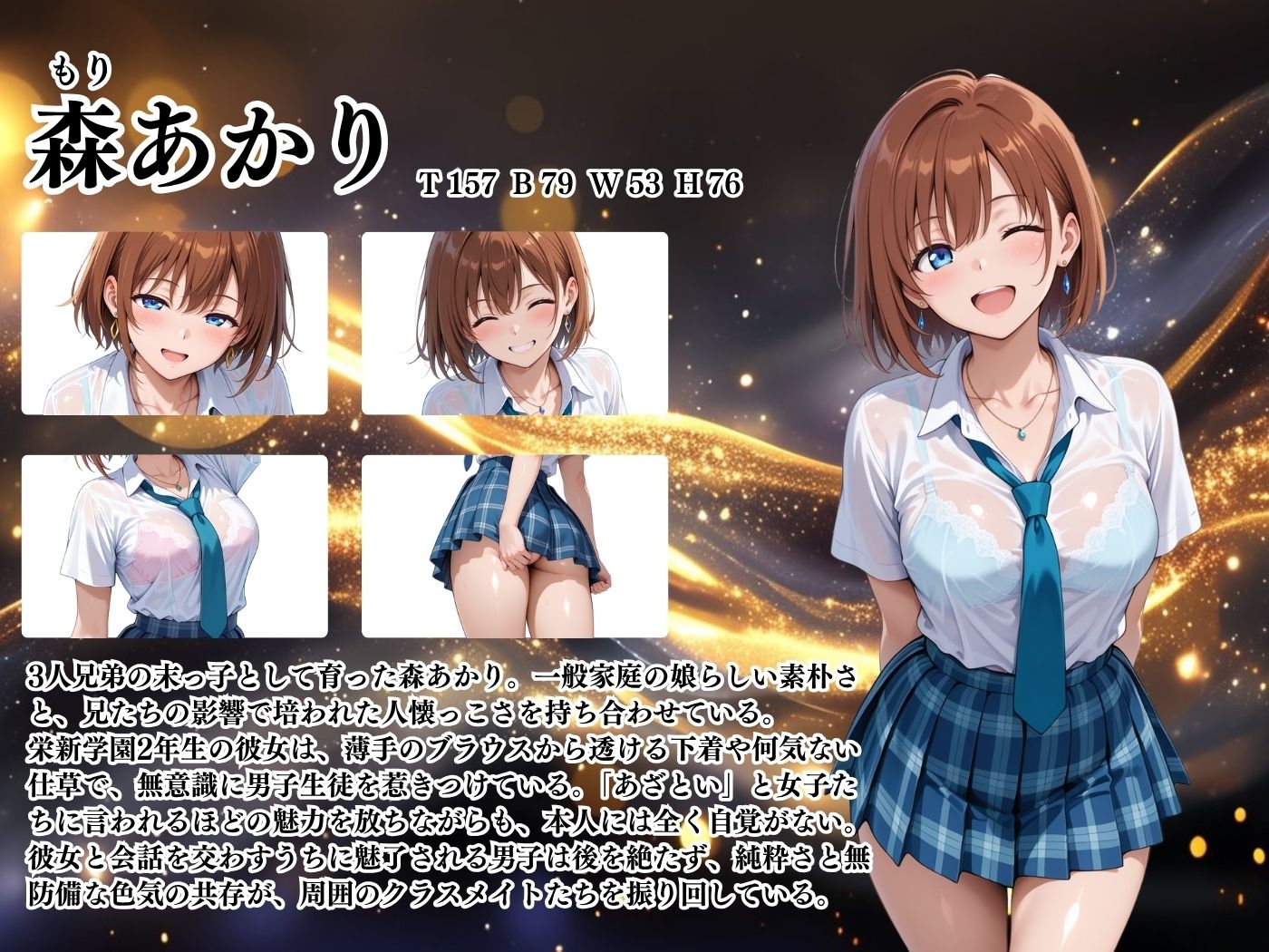 【4Kイラスト】1万3000人の生徒を抱いた校長による森あかりへの性指導（露天風呂編） - サンプル画像 2