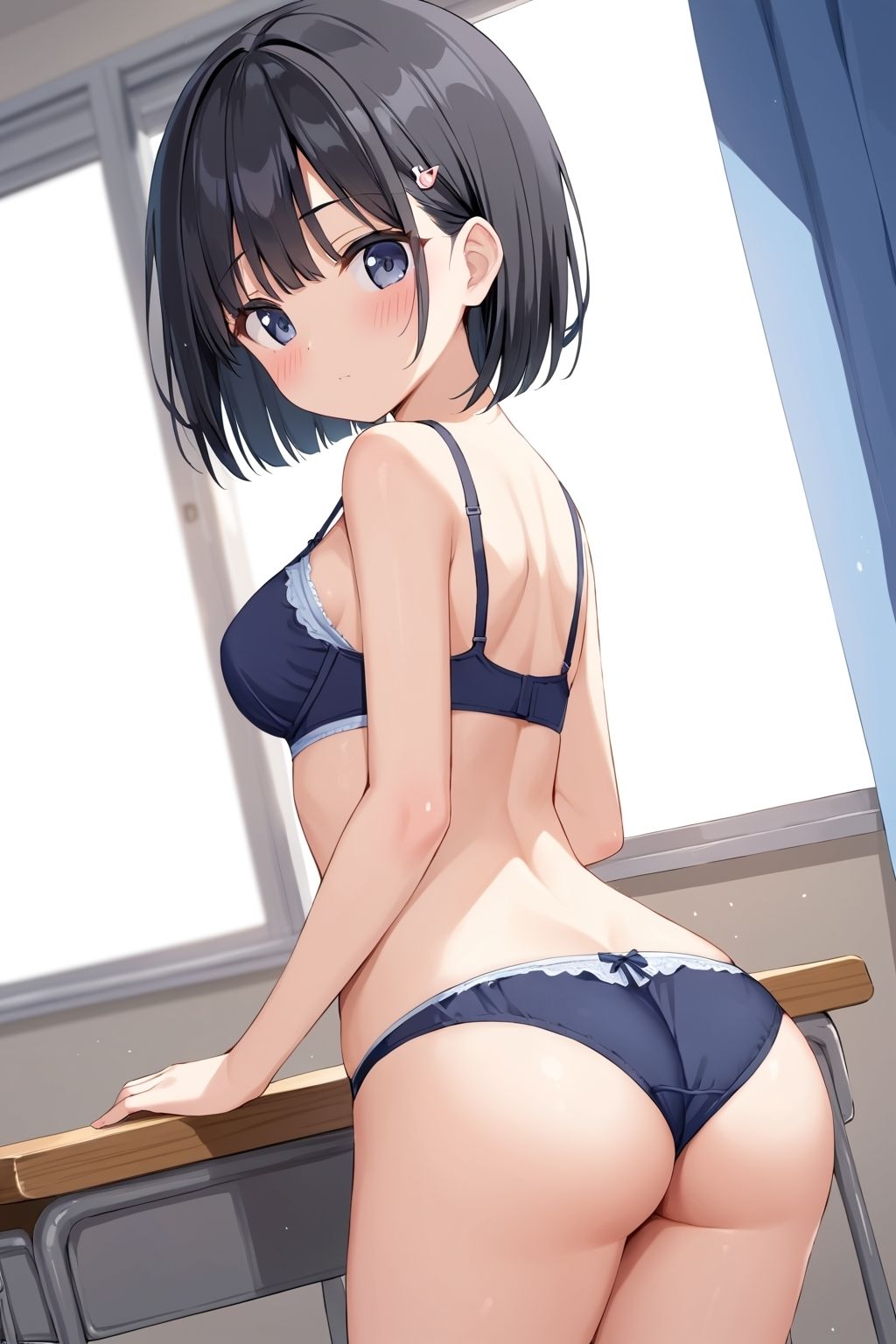 教室で脱ぎだす同級生-ボブ編-【500枚】 - サンプル画像 10
