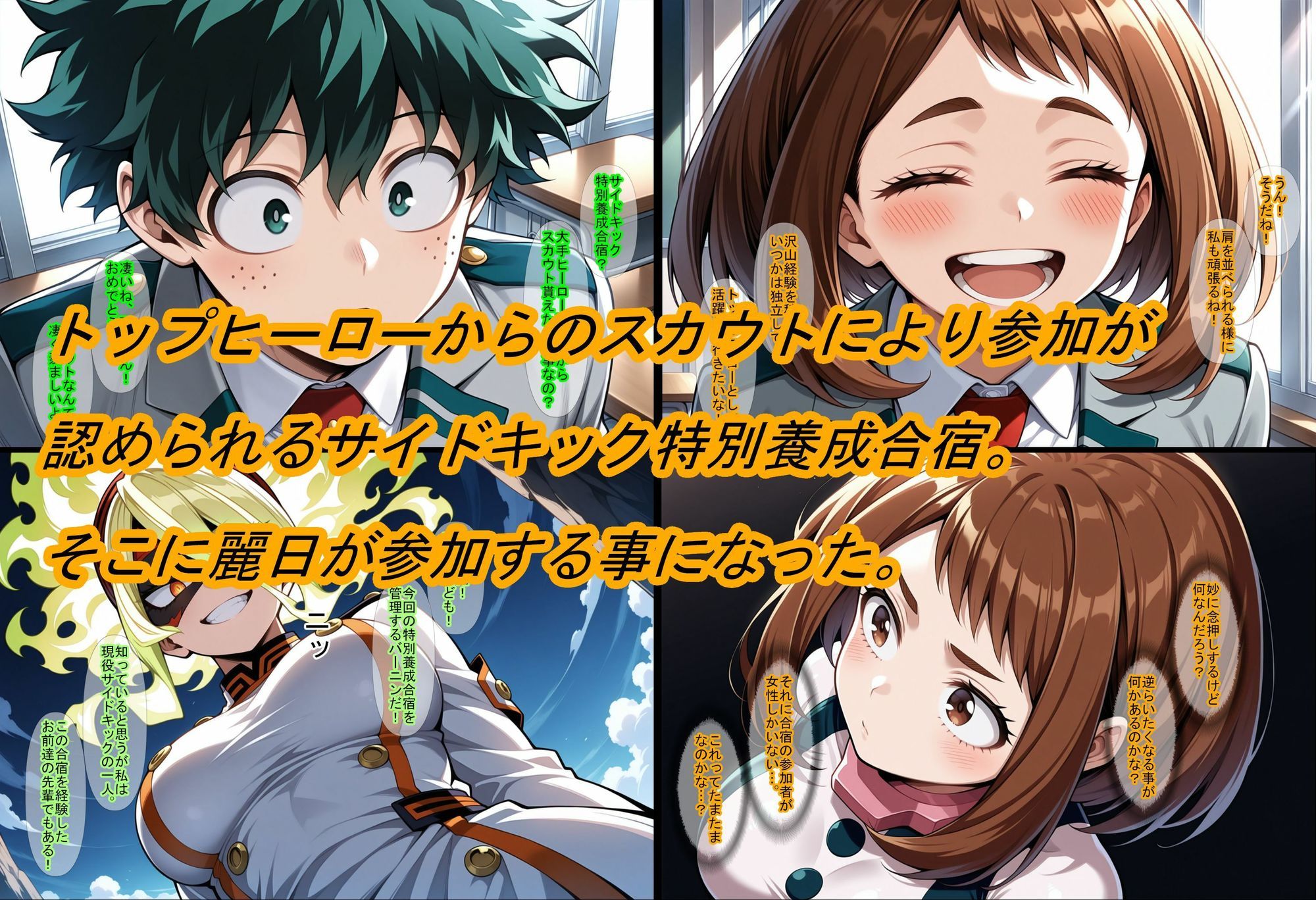 【ヒロ〇カ】サイドキック（性奉仕）特別養成合宿 - サンプル画像 1