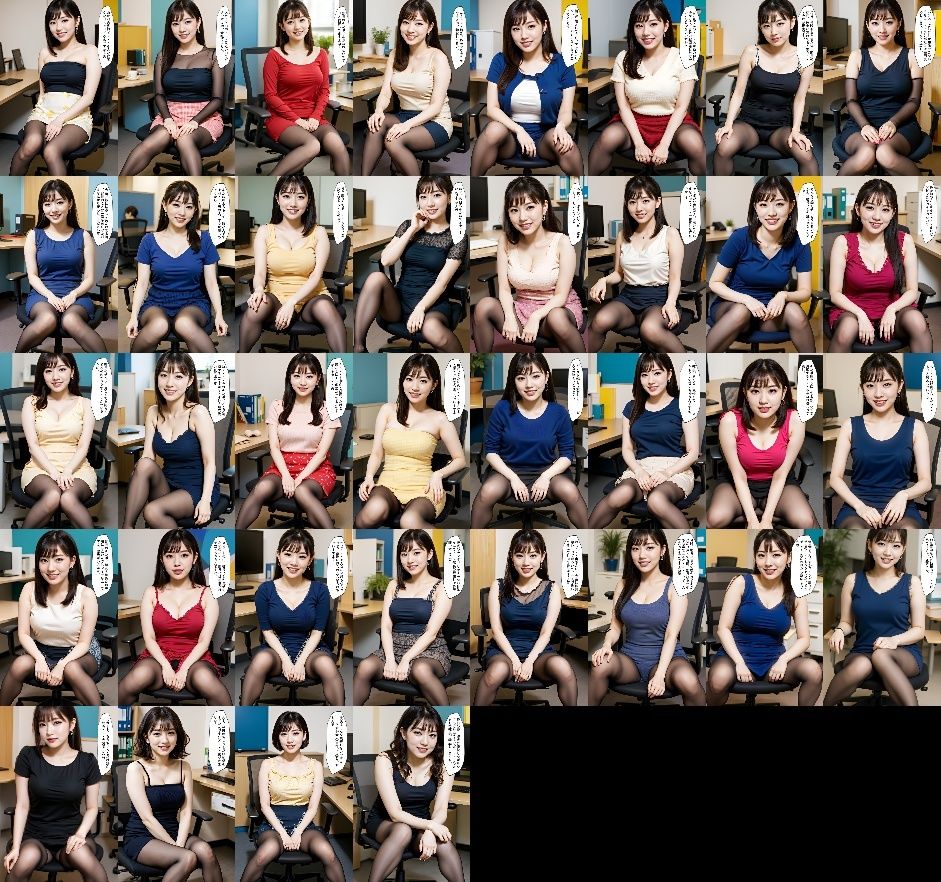 隣の席の巨乳黒ストOL『あかね』に毎日チ○ポを勃たされている私 - サンプル画像 10