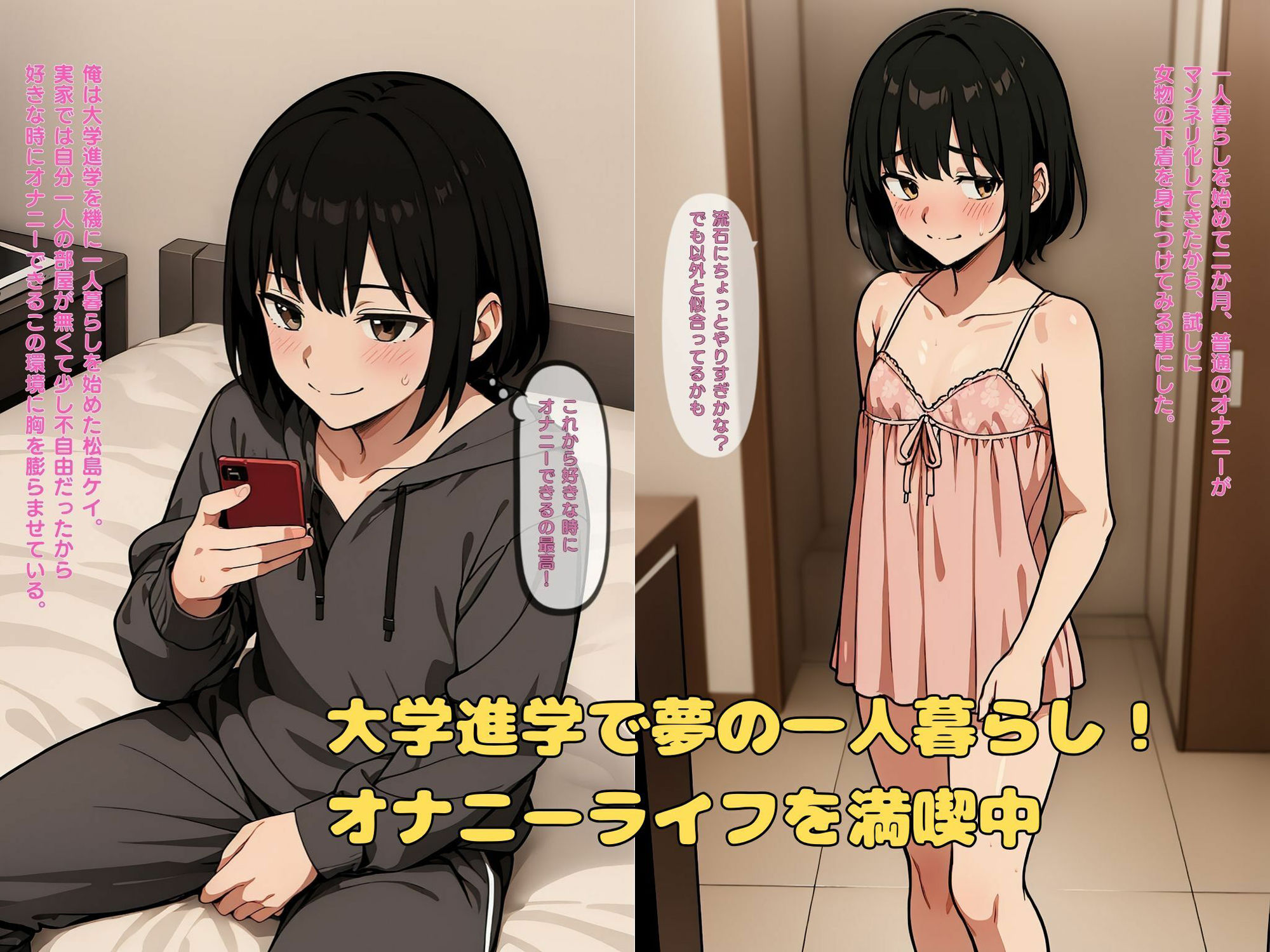 女装露出オナニーがバレてメス堕ち肉便器になった話 - サンプル画像 1