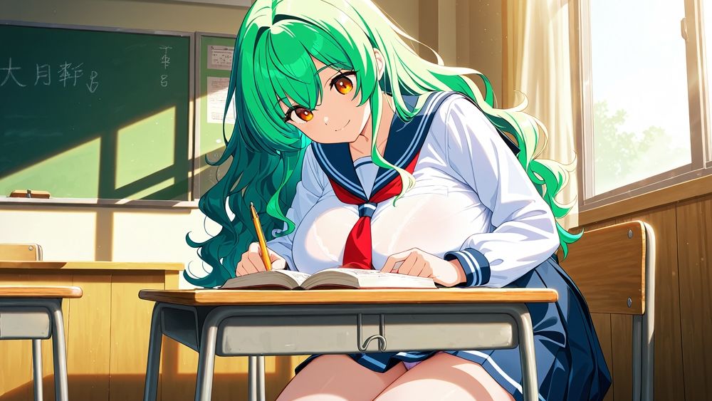 異色髪爆乳水泳部姉妹が顧問教師と孕ませプールレッスン【4K】 - サンプル画像 3