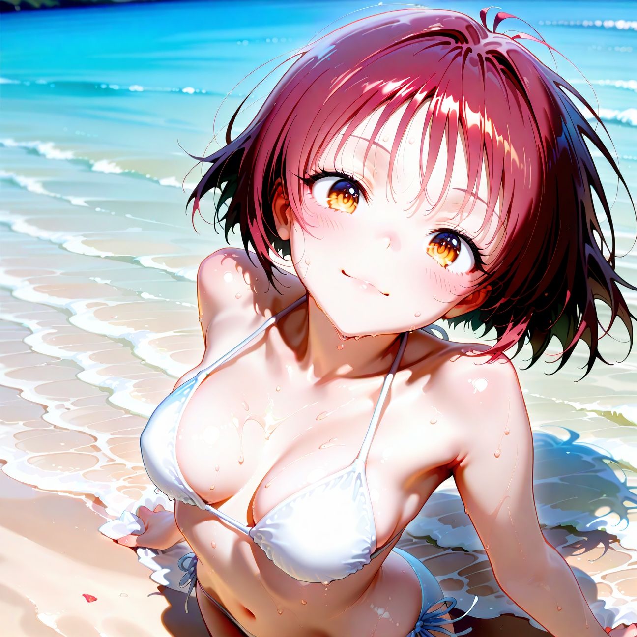 【Part1】☆海×ビキニ×JK☆ムラムラJKがぱこぱこ全開放♪ - サンプル画像 1