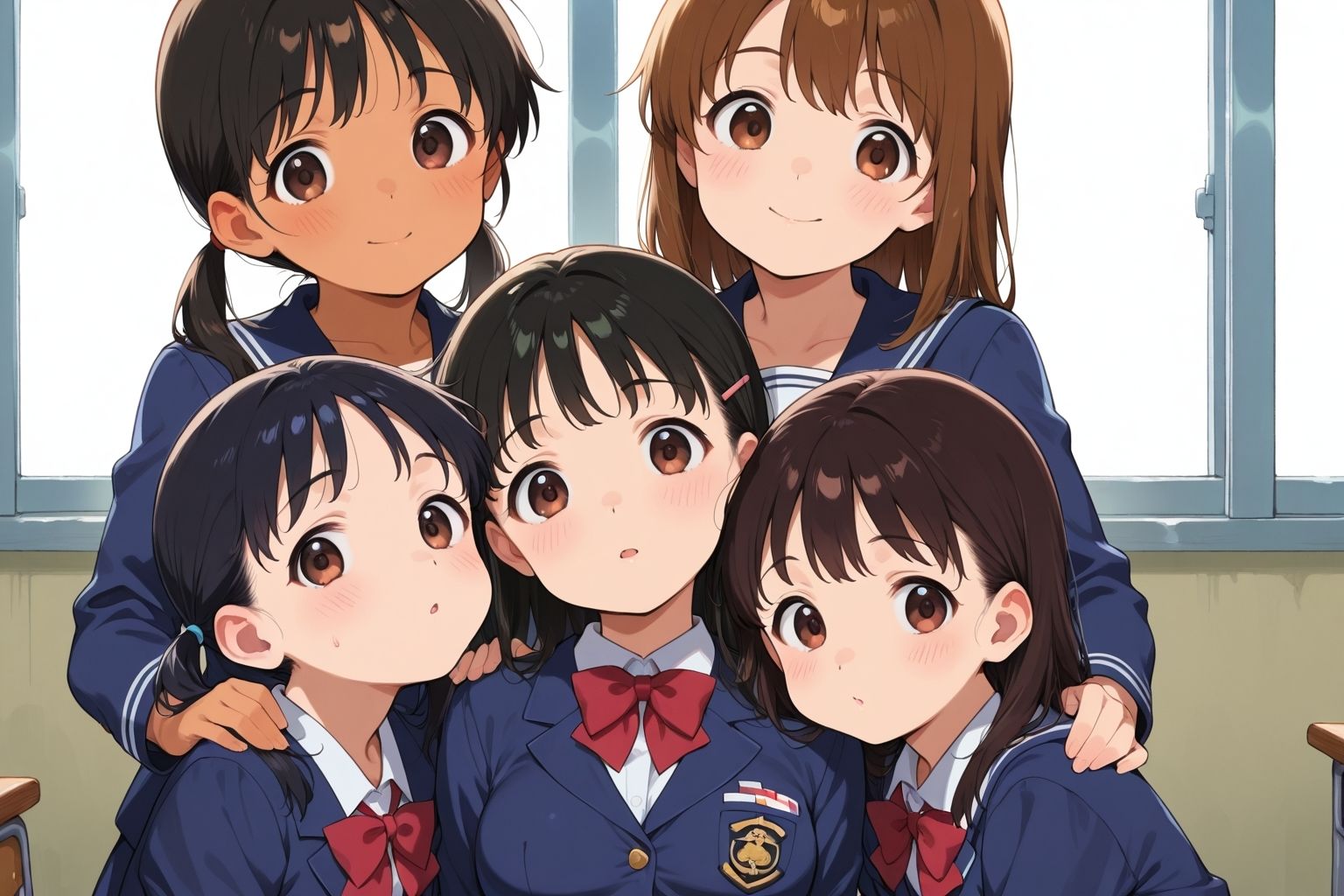 女体化乱交教室ふたなりレズハーレム - サンプル画像 1