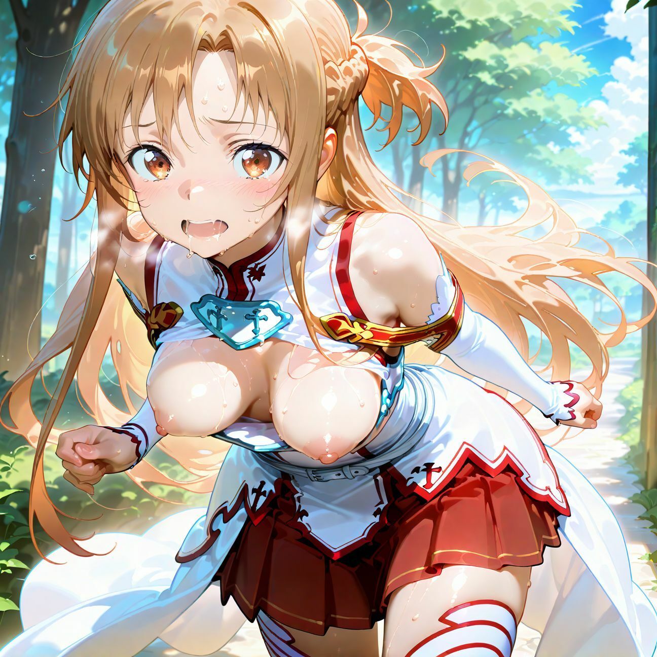 【SAO】アスナが洗脳されて見知らぬオジとイチャイチャえっち - サンプル画像 2