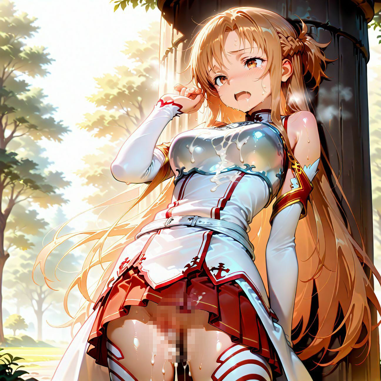 【SAO】アスナが洗脳されて見知らぬオジとイチャイチャえっち - サンプル画像 4
