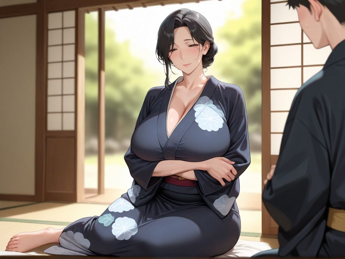 欲求不満爆乳義母と旅館で雌堕ち種付けH - サンプル画像 1