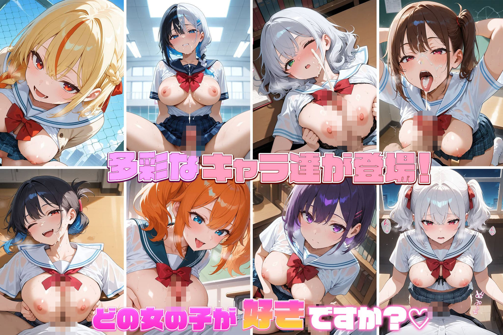 爆乳ギャルと中出し性生活！制服編  vol.1〜発情制服ギャルと中出し交尾！爆乳ギャルJKは孕ませ上等！ 〜学園中が性処理部屋！毎日ナマで搾られる性活〜 ［CG500枚］［4Kイラスト］ - サンプル画像 7